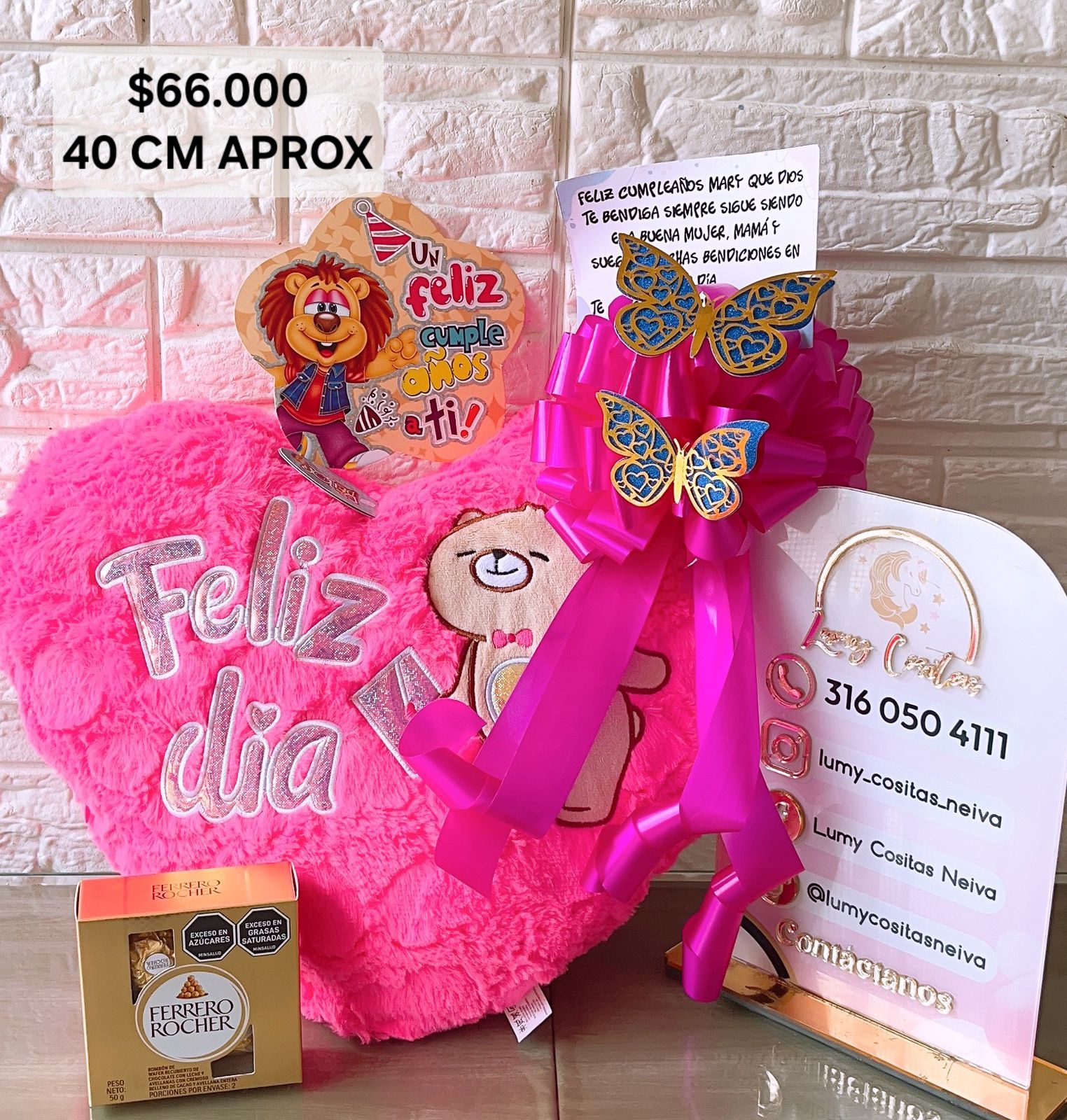 14. PELUCHE DECORADO Y PERFUMADO, CHOCOLATES 🧸CON CINTA PERSONALIZADA 🧸 MOÑO Y CARTA DEDICATORIA. 😍