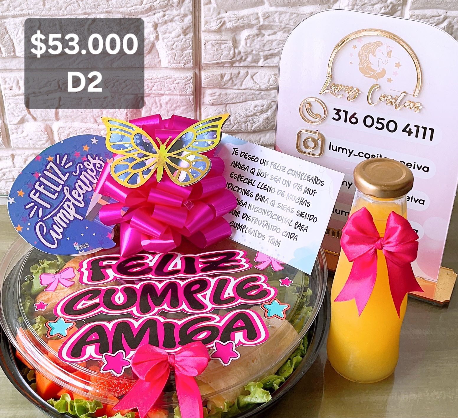 06. DESAYUNO MUJER ♥️ D2 $53.000 ♥️ DESCRIPCIÓN DETALLADA DEL MENU 🍲 .. EN EL LINK DE WHATSAPP  ⬇️