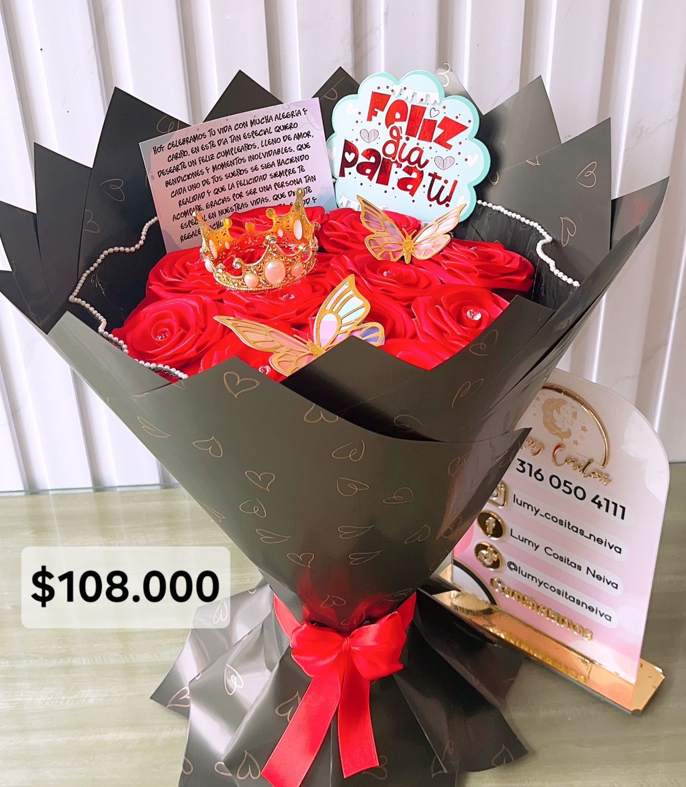 08.FLORES ETERNAS 🌹108.000 🌹 ROJO