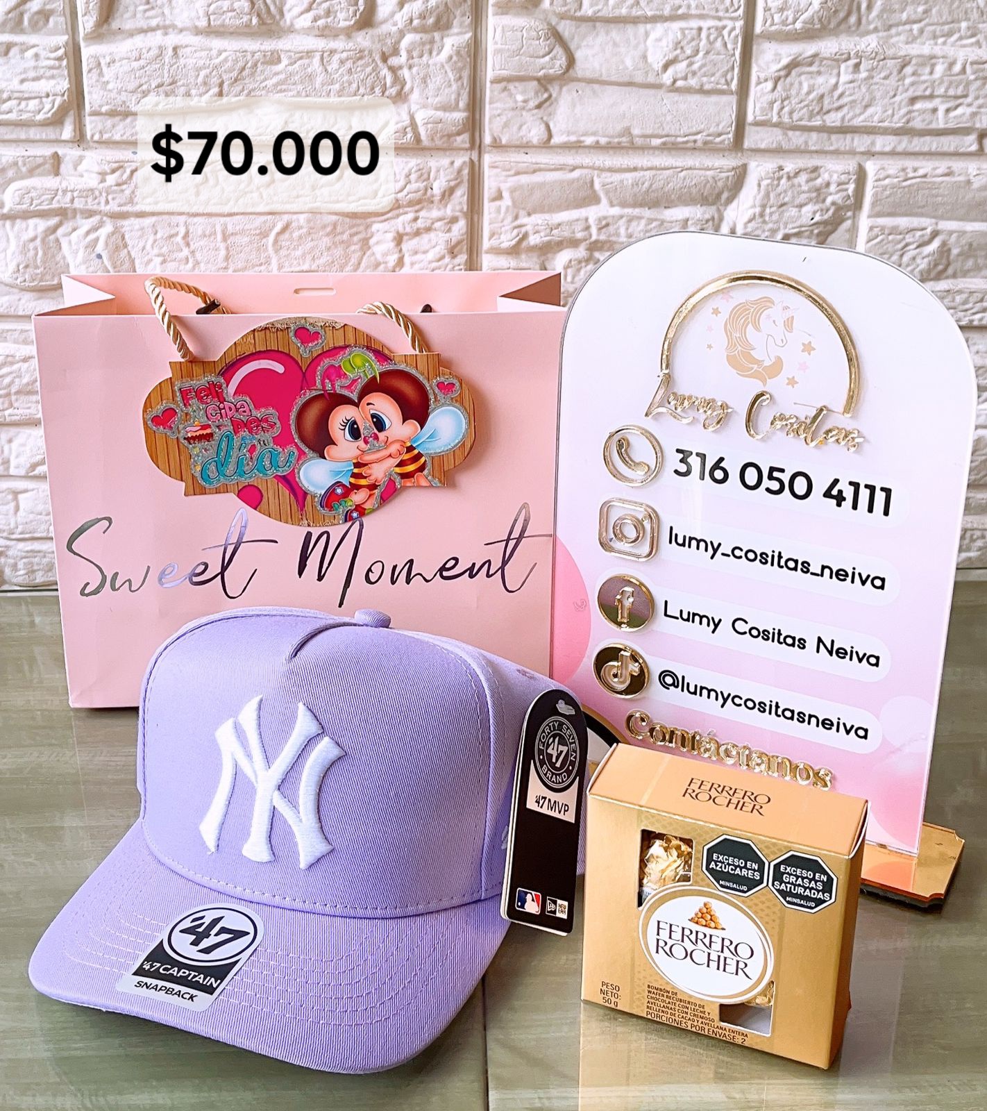 07.GORRA, CHOCOLATE Y BOLSA DE REGALO 🧢 $70.000 🍫 (2)