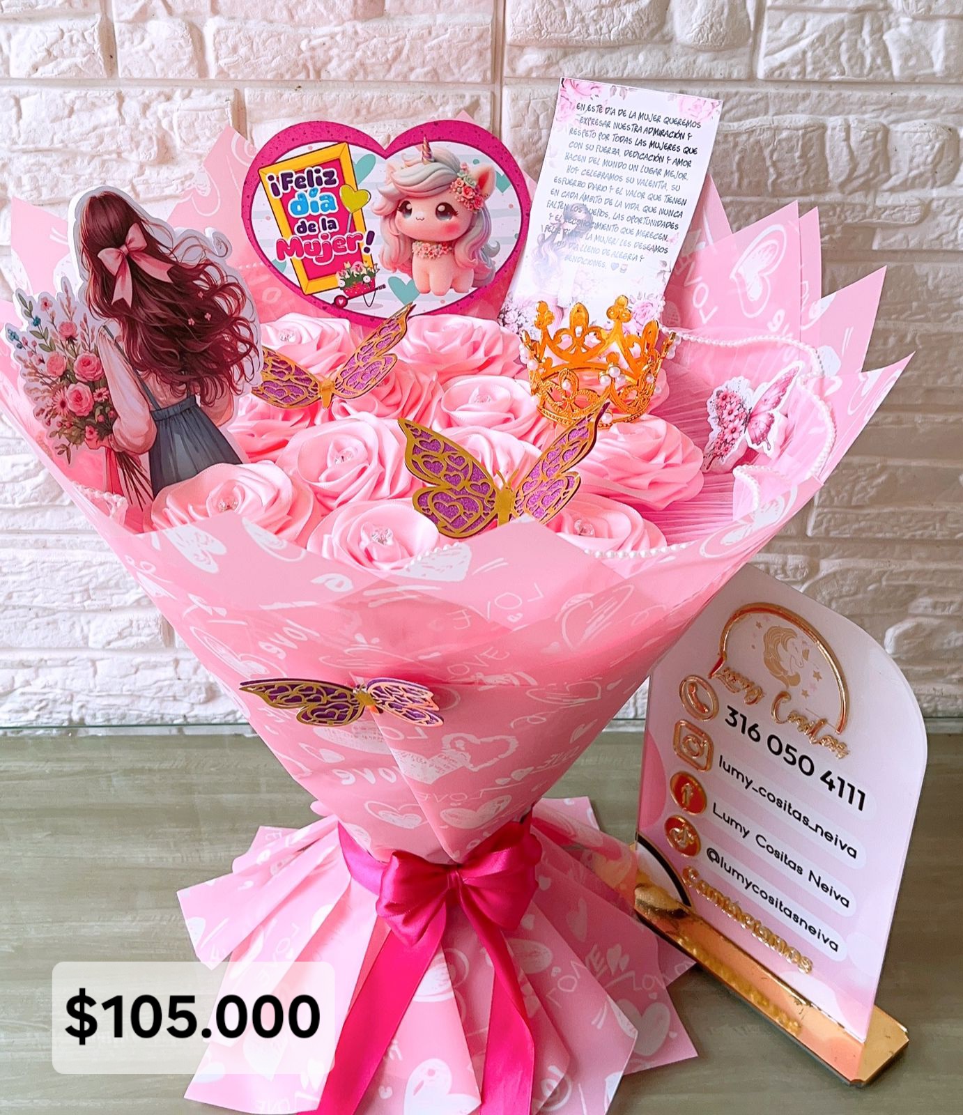 03.FLORES ETERNAS 🌹105.000 🌹 ROSADO