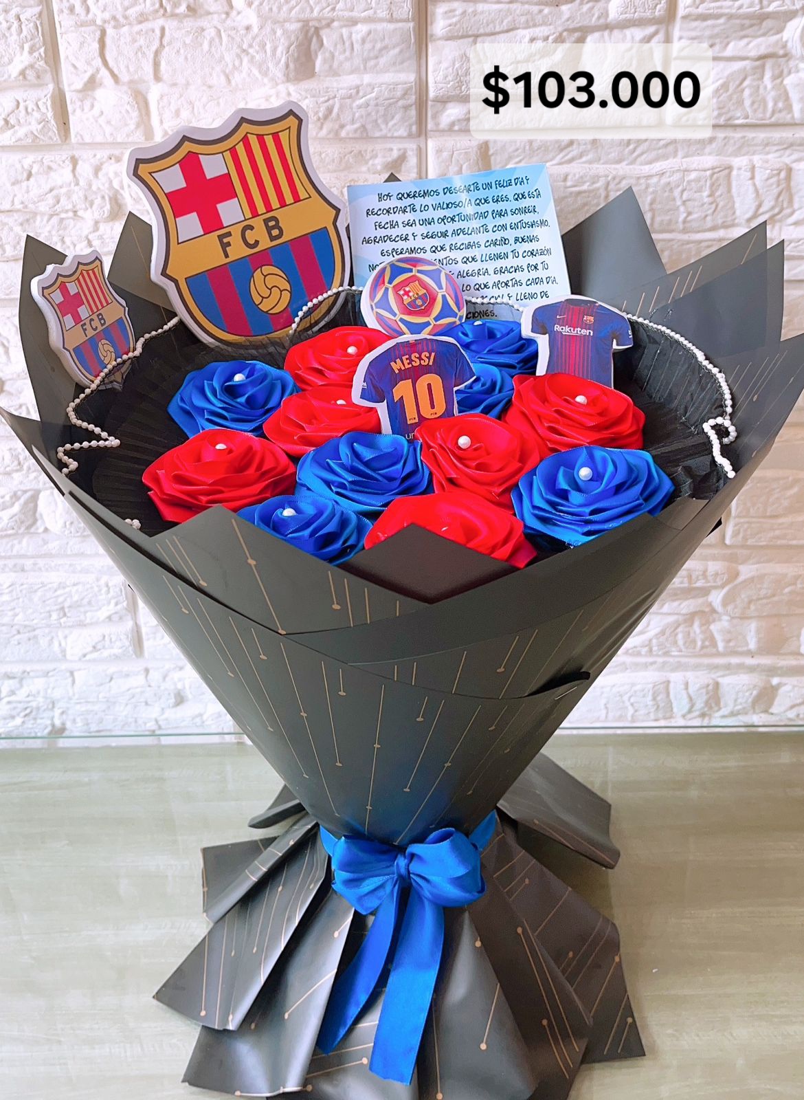 08. FLORES ETERNAS 🌹 $103.000🌹 AZUL BARCELONA