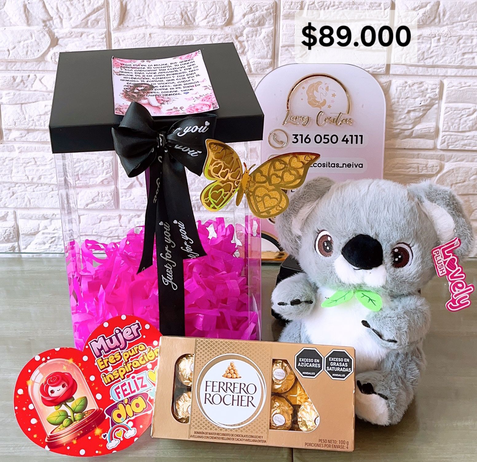 05. PELUCHE DECORADO Y PERFUMADO, EN CAJA 🧸CHOCOLATES 🧸 DEDICATORIA. 😍